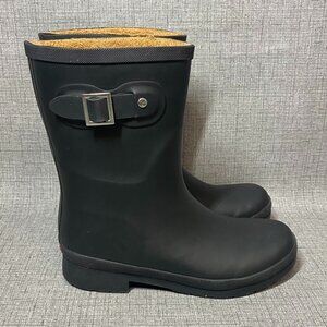 Chooka Black Rubber Boots - Size 9